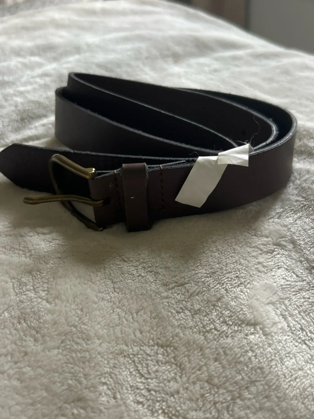 Kohl's Women's Dark Brown Belt with Brass-Tone Buckle
